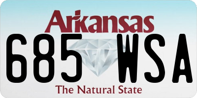 AR license plate 685WSA