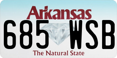 AR license plate 685WSB