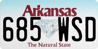 AR license plate 685WSD
