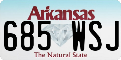 AR license plate 685WSJ