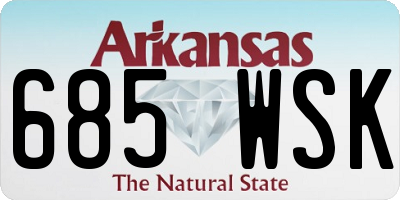 AR license plate 685WSK