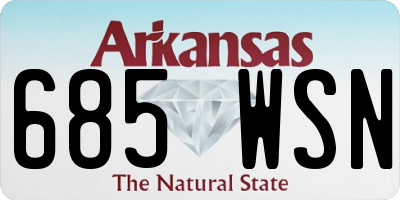 AR license plate 685WSN
