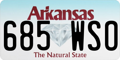 AR license plate 685WSO