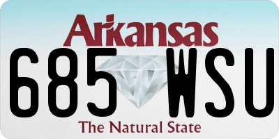 AR license plate 685WSU