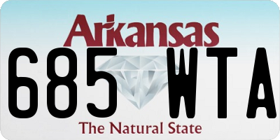 AR license plate 685WTA