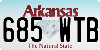 AR license plate 685WTB