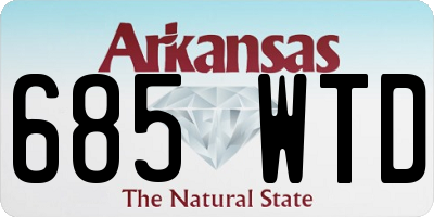 AR license plate 685WTD