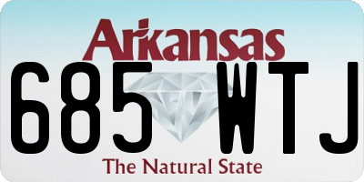 AR license plate 685WTJ