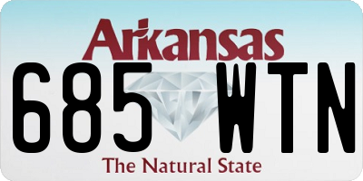 AR license plate 685WTN