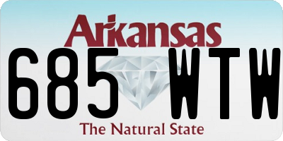 AR license plate 685WTW