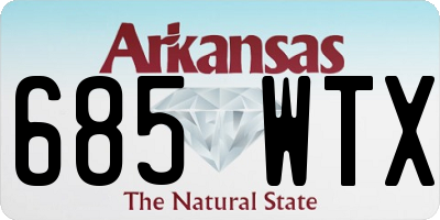 AR license plate 685WTX