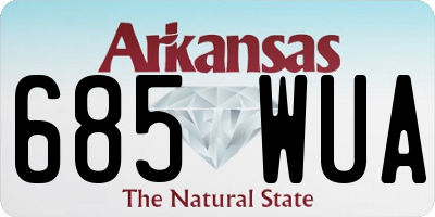 AR license plate 685WUA