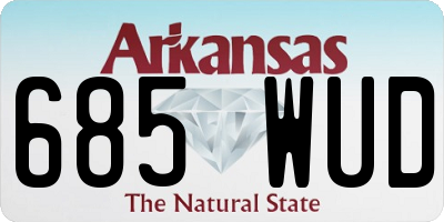AR license plate 685WUD