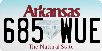 AR license plate 685WUE