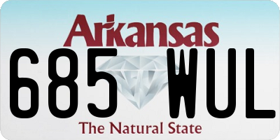 AR license plate 685WUL