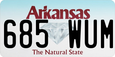 AR license plate 685WUM