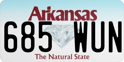 AR license plate 685WUN