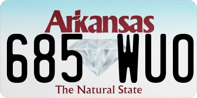 AR license plate 685WUO