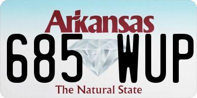 AR license plate 685WUP