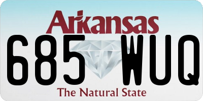 AR license plate 685WUQ