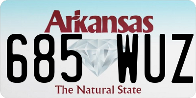 AR license plate 685WUZ