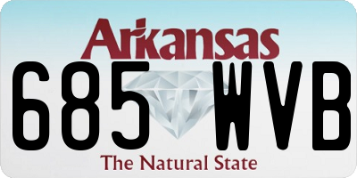AR license plate 685WVB