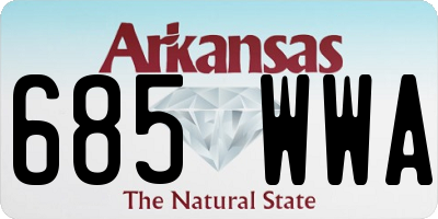 AR license plate 685WWA