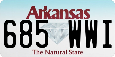 AR license plate 685WWI