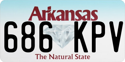 AR license plate 686KPV