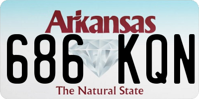 AR license plate 686KQN
