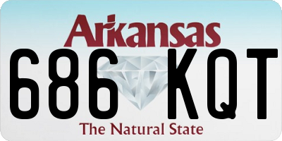 AR license plate 686KQT
