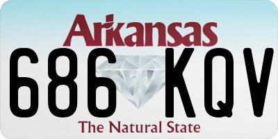 AR license plate 686KQV