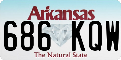 AR license plate 686KQW
