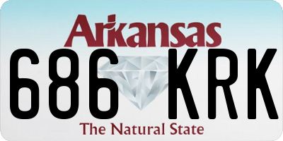 AR license plate 686KRK