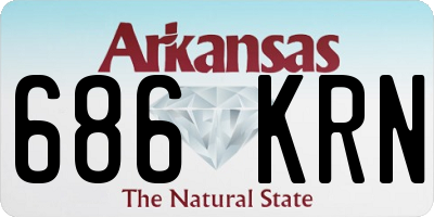 AR license plate 686KRN