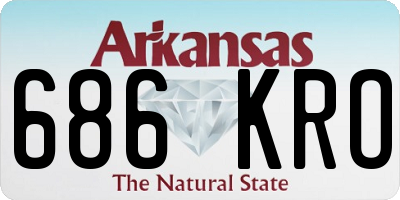 AR license plate 686KRO