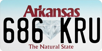 AR license plate 686KRU