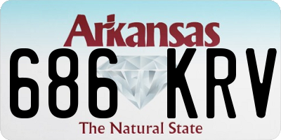 AR license plate 686KRV