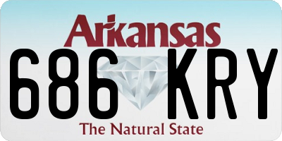 AR license plate 686KRY