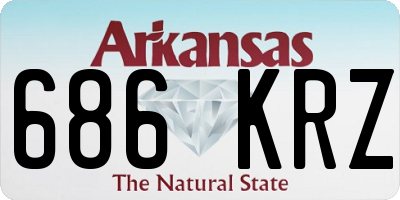 AR license plate 686KRZ