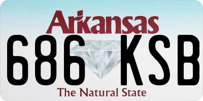 AR license plate 686KSB
