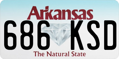 AR license plate 686KSD