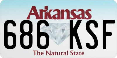 AR license plate 686KSF