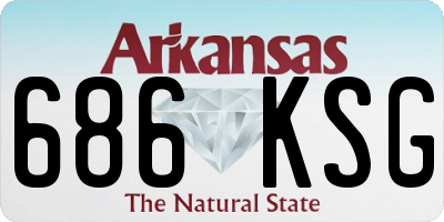 AR license plate 686KSG