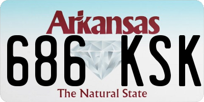 AR license plate 686KSK