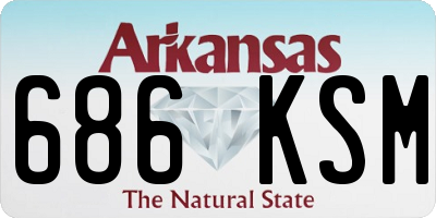 AR license plate 686KSM