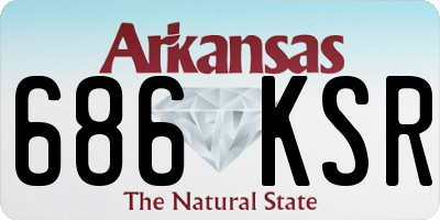 AR license plate 686KSR
