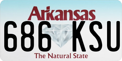 AR license plate 686KSU