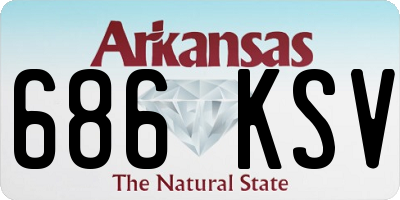 AR license plate 686KSV