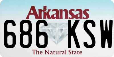 AR license plate 686KSW